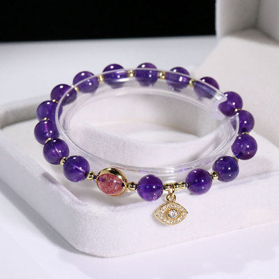 Evil Eye &amp; Amethyst Bracelet