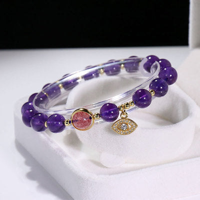 Evil Eye &amp; Amethyst Bracelet