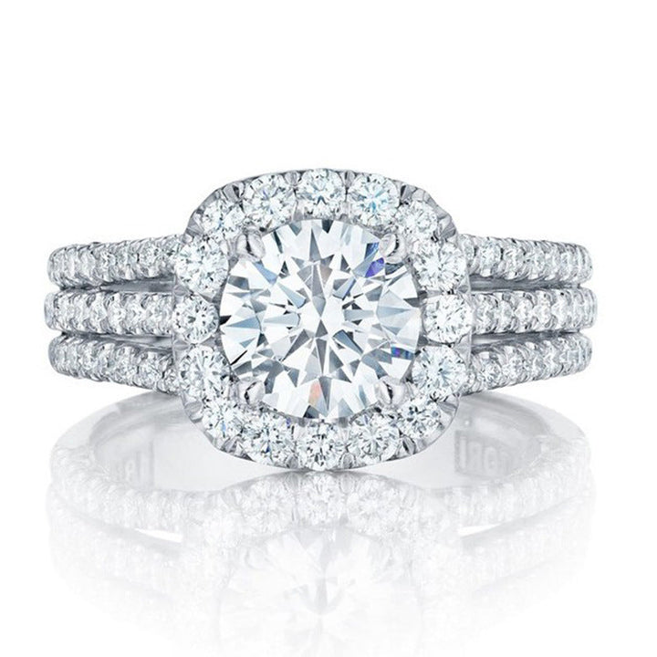 Full diamond natural crystal ring