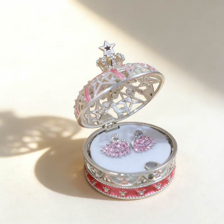 Pink Swan Earrings