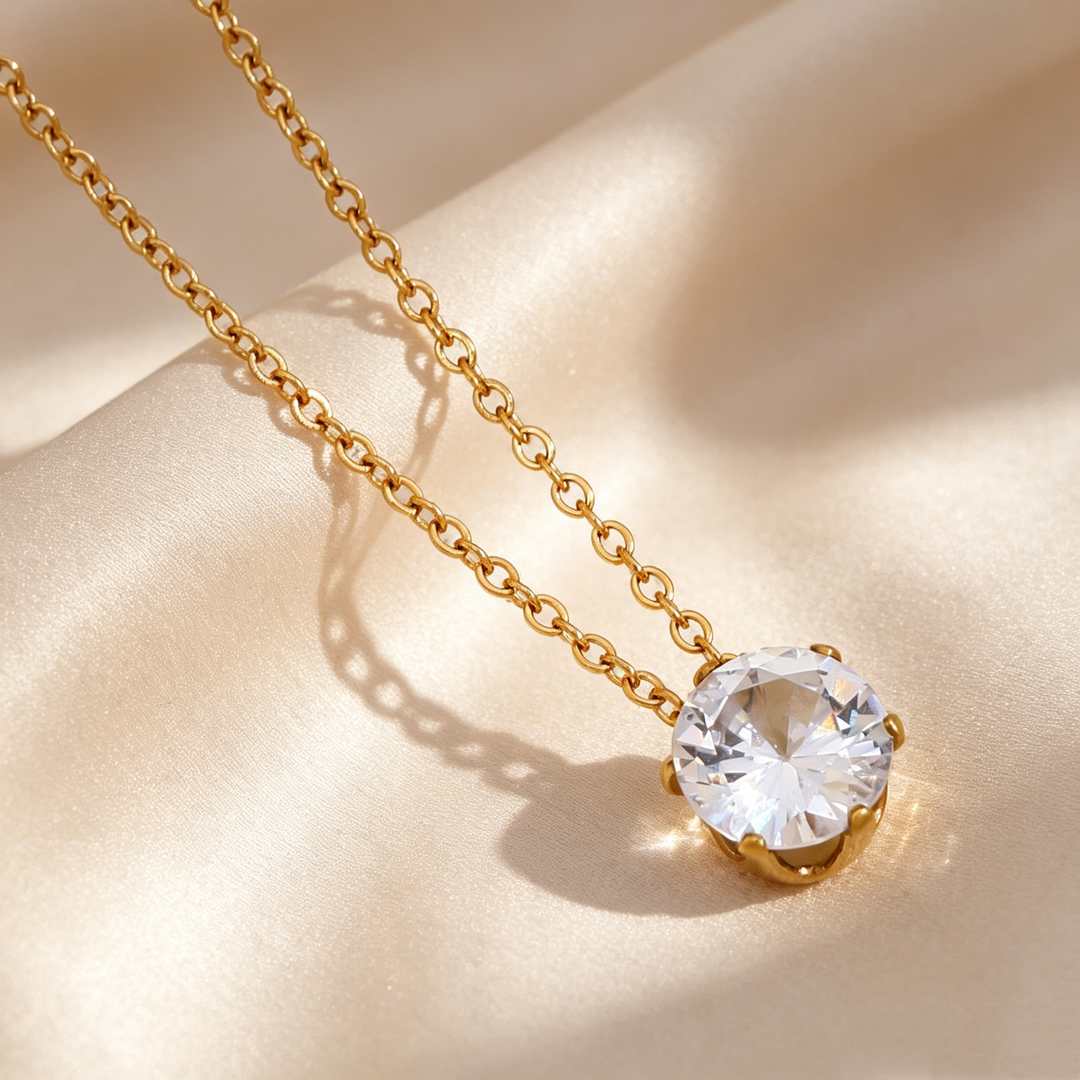 Classic Solitaire Moissanite Necklace