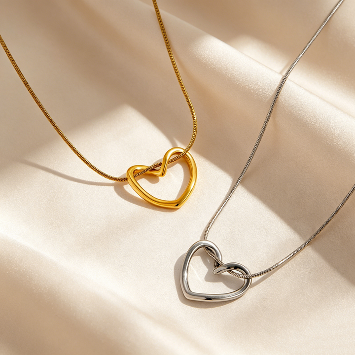 Minimalist Open Heart Necklace