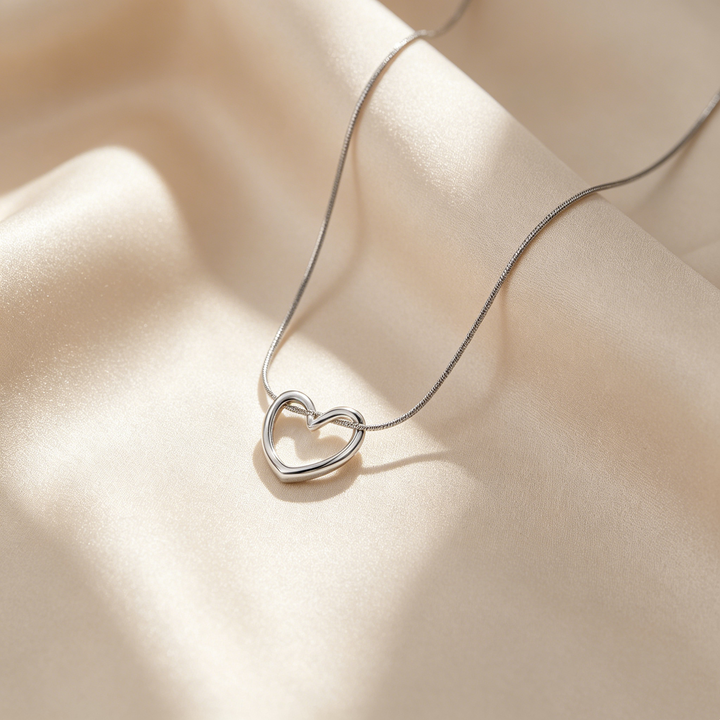 Minimalist Open Heart Necklace