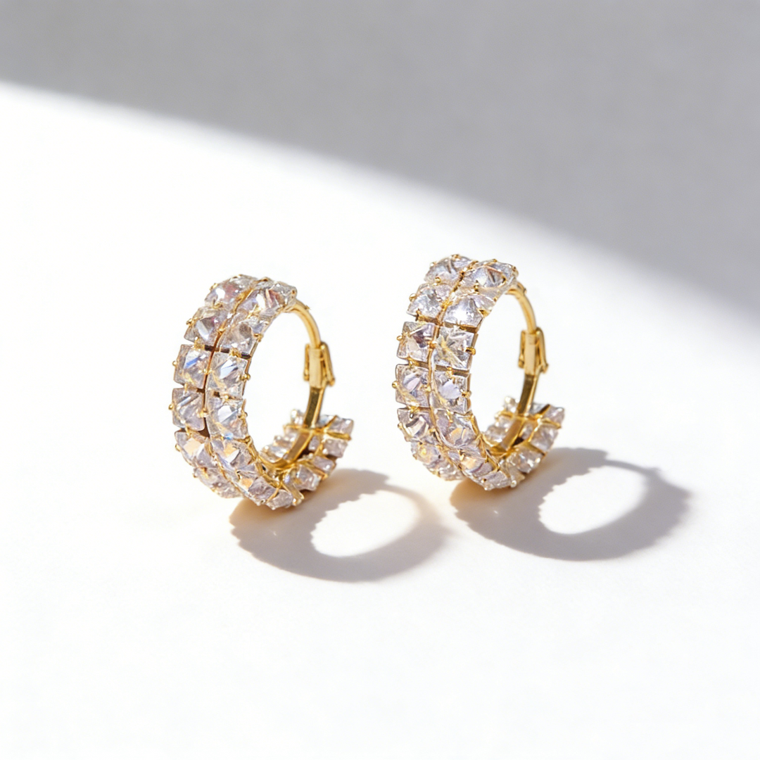 Elegant Stardust C-Hoop Earrings