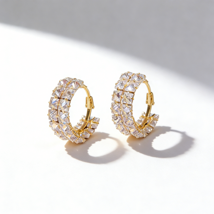 Elegant Stardust C-Hoop Earrings