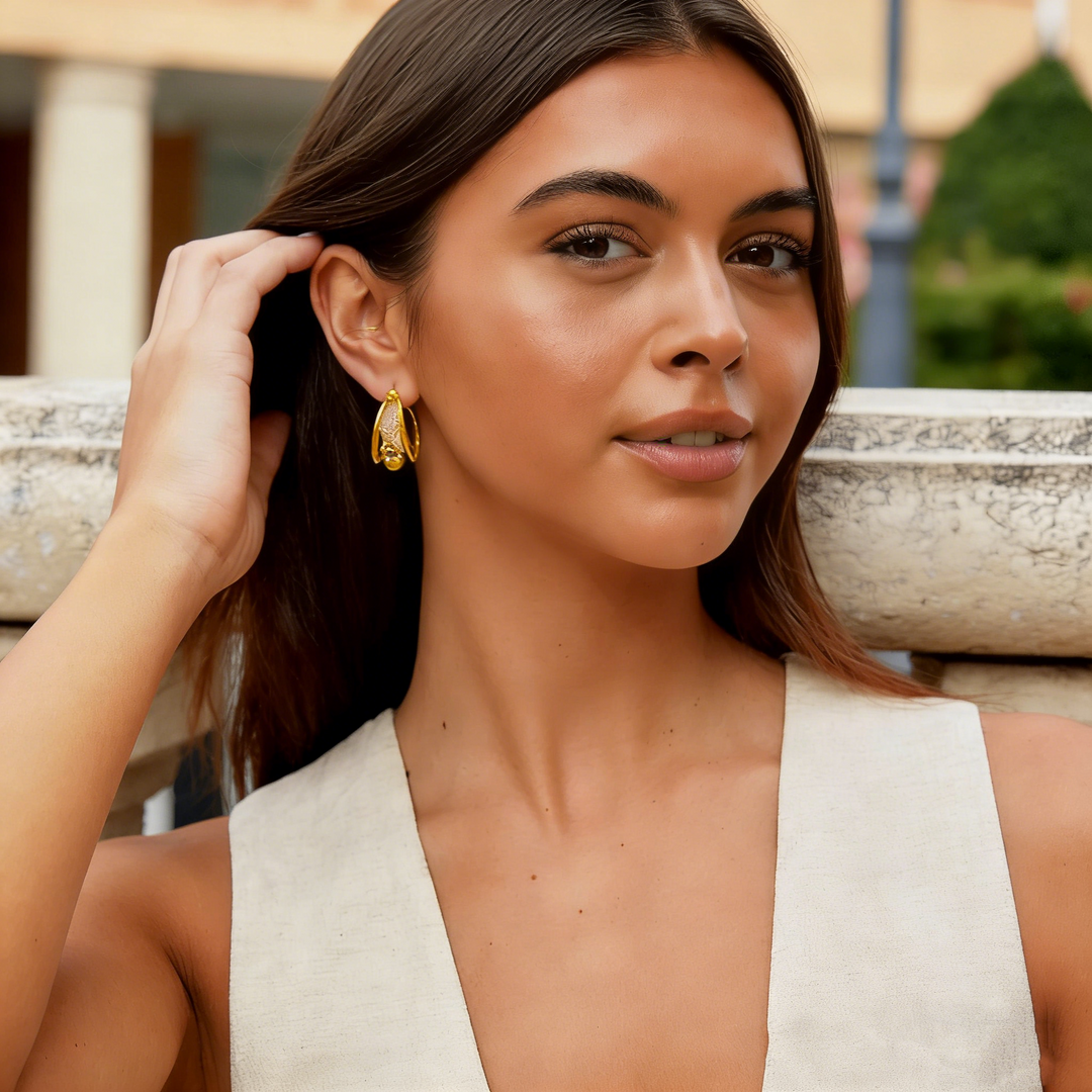 Elegant Openwork Hoop Earrings