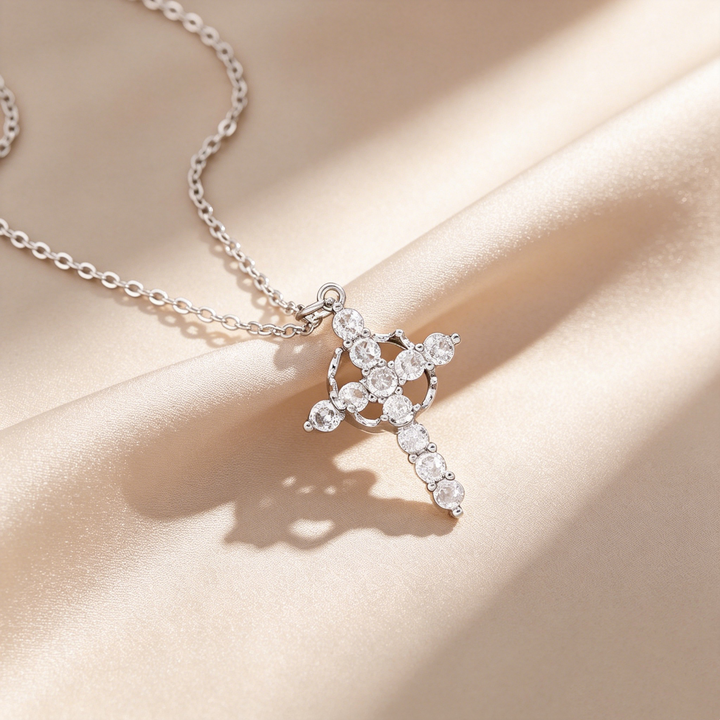 Pavé Cross Pendant Necklace