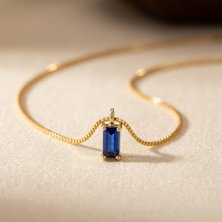 Liora Gold Sapphire Necklace