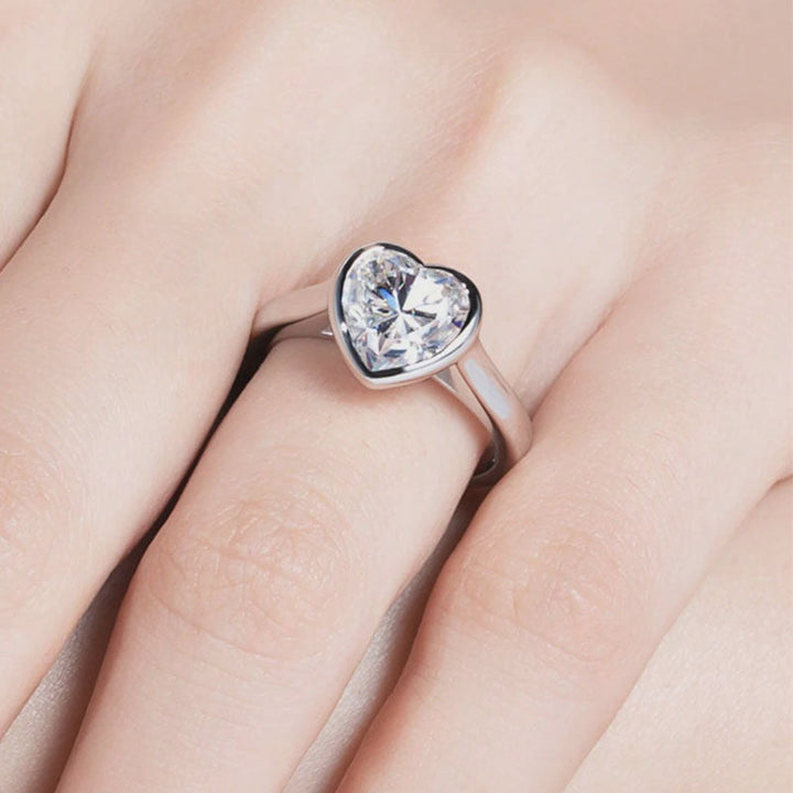 Bezel Solitaire Moissanite Ring Series