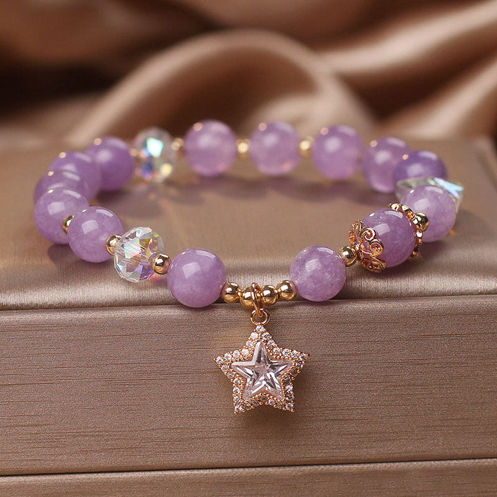 Five-pointed star natural crystal bracelet