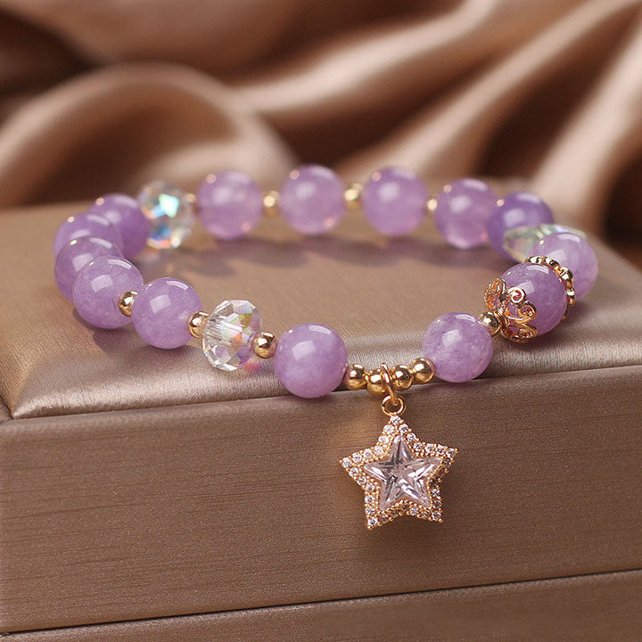 Five-pointed star natural crystal bracelet