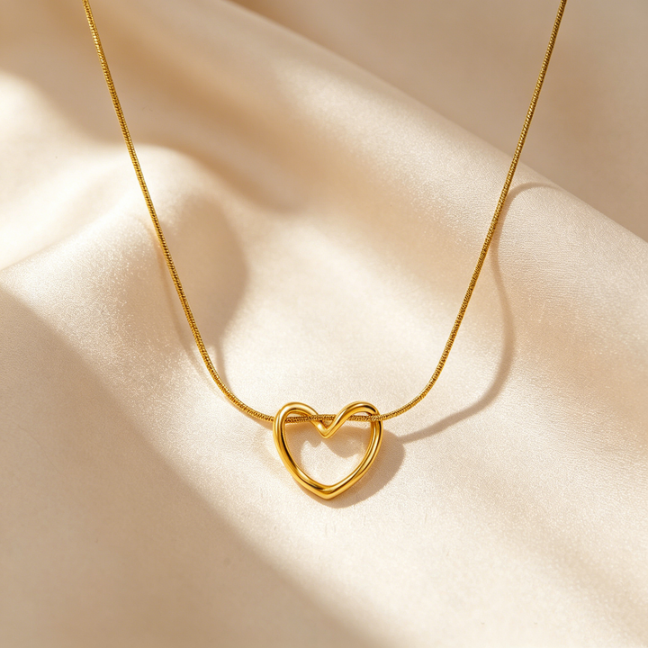 Minimalist Open Heart Necklace