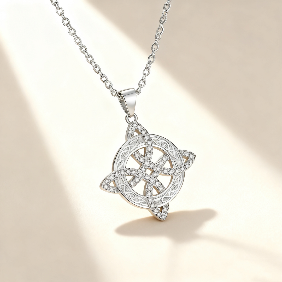 Celtic Knot Diamond Pendant Necklace