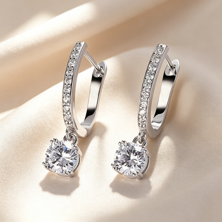 Aurora Solitaire Moissanite earrings