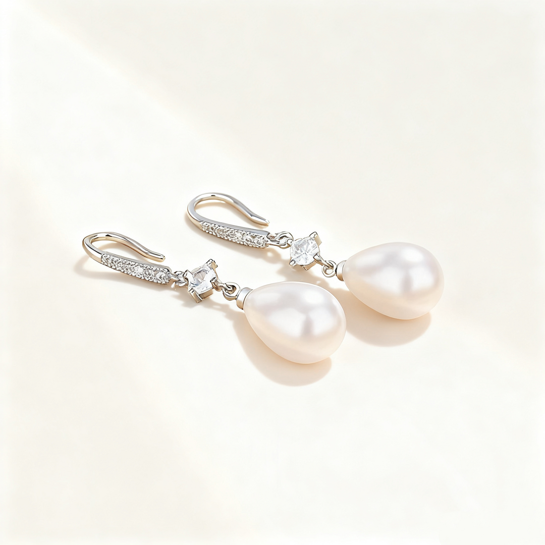 Pavé Pearl Earrings