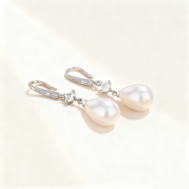 Pavé Pearl Earrings