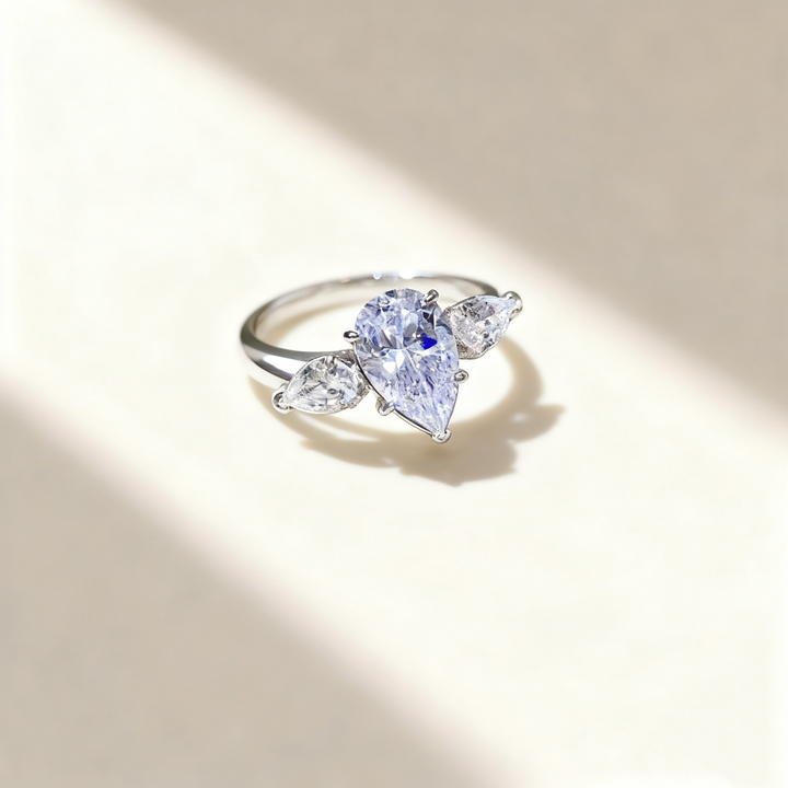 Tear Drop Elegance Diamond Ring