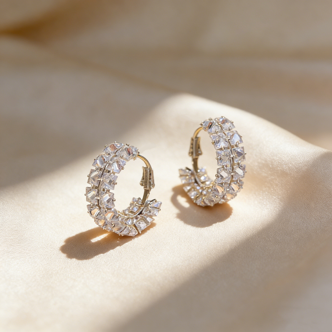Elegant Stardust C-Hoop Earrings