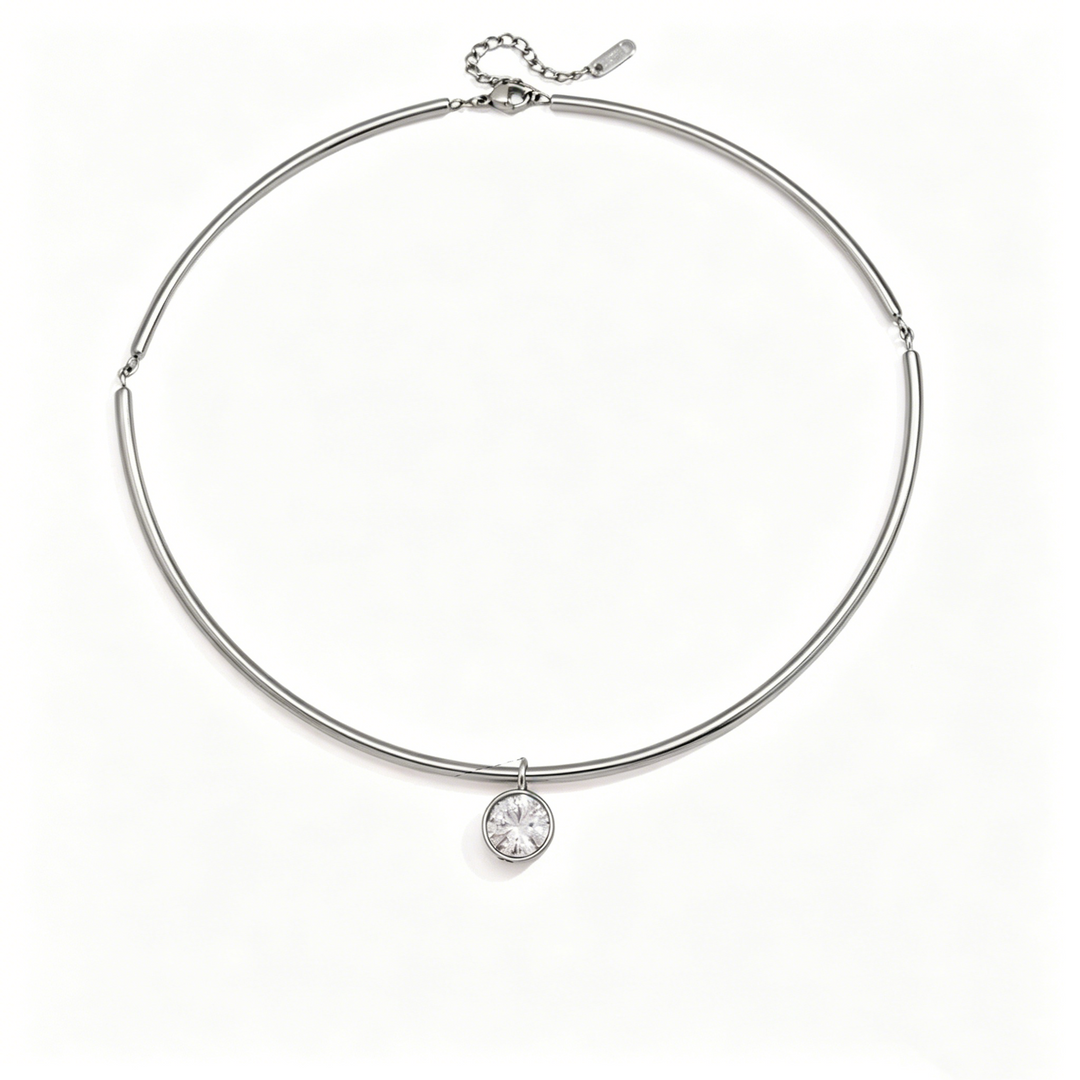 Full Moon Star Diamond Teardrop Necklace
