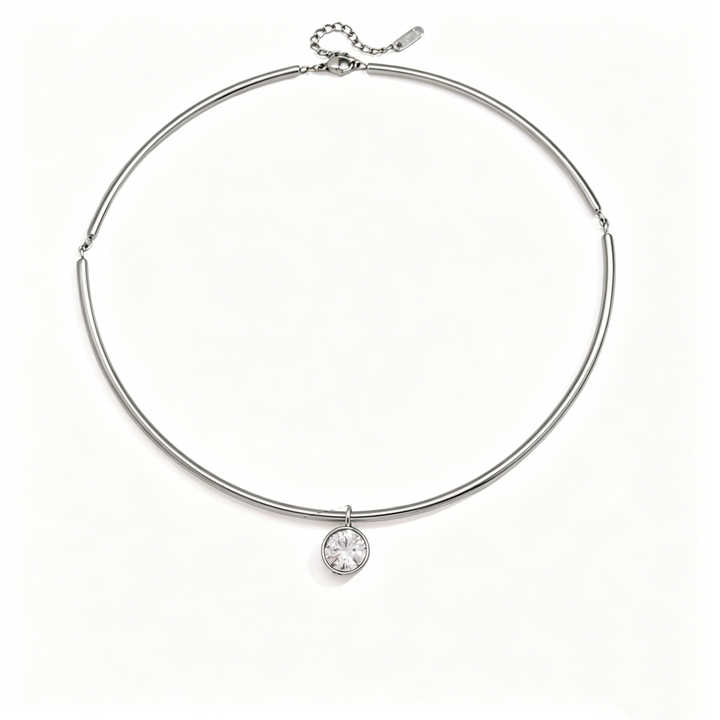 Full Moon Star Diamond Teardrop Necklace
