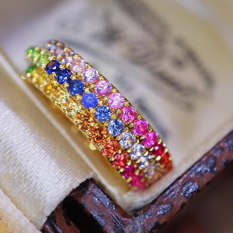 Candy color rainbow ring