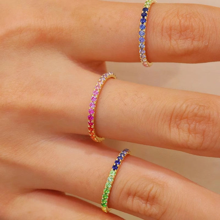 Candy color rainbow ring