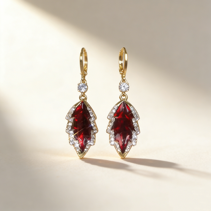 Red Leaf Earrings