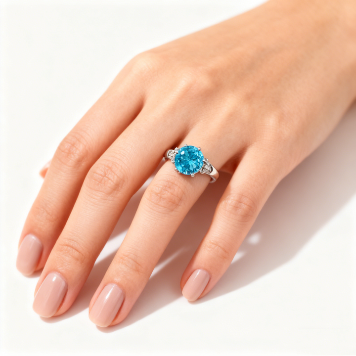 Octagon Rose-Cut Gemstone Ring