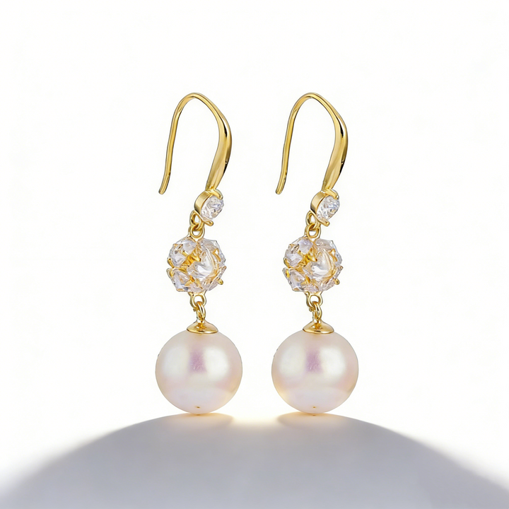 Natural Pearl Drop Hook Earrings