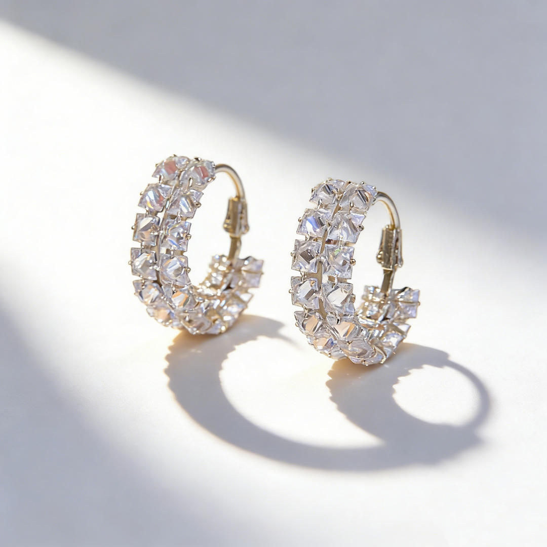 Elegant Stardust C-Hoop Earrings