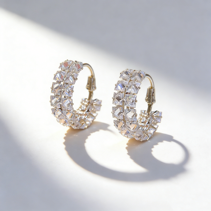 Elegant Stardust C-Hoop Earrings