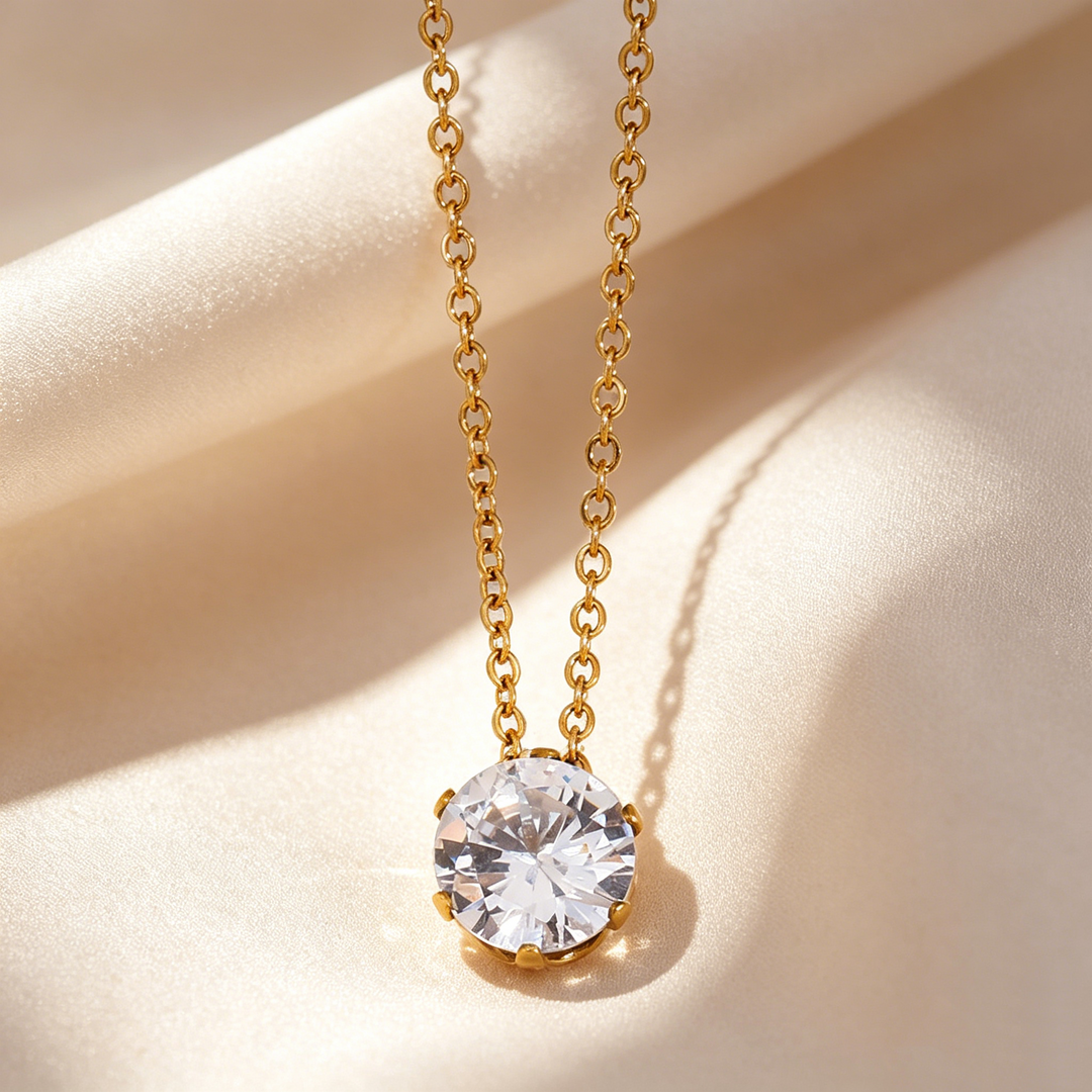 Classic Solitaire Moissanite Necklace