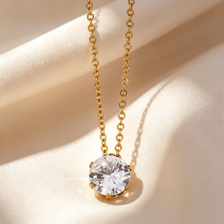 Classic Solitaire Moissanite Necklace