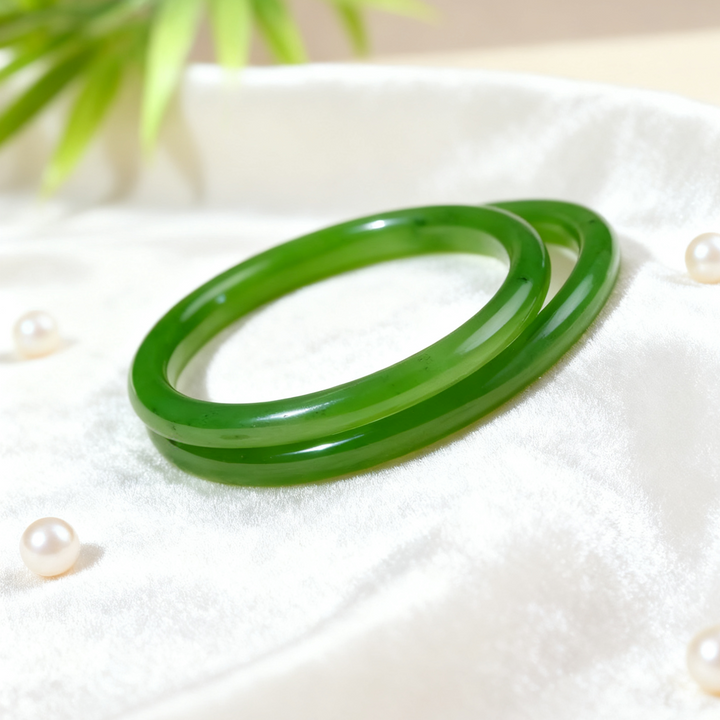Full green jasper bracelet