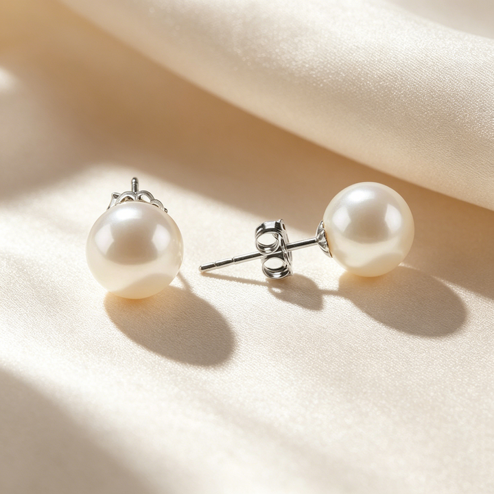 Classic Pearl Stud Earrings