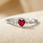 Gold Ruby Heart Ring 3