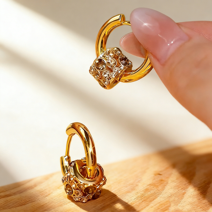 Rotatable &amp; Interchangeable Gemstone Earrings