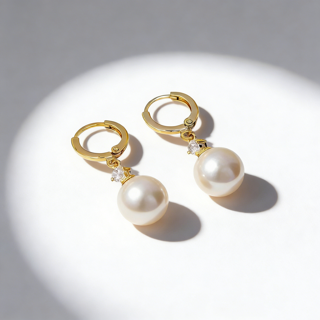 Elegant Drop Hoop Earrings