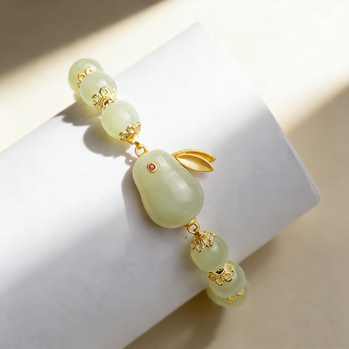 Natural Jade Rabbit Bracelet