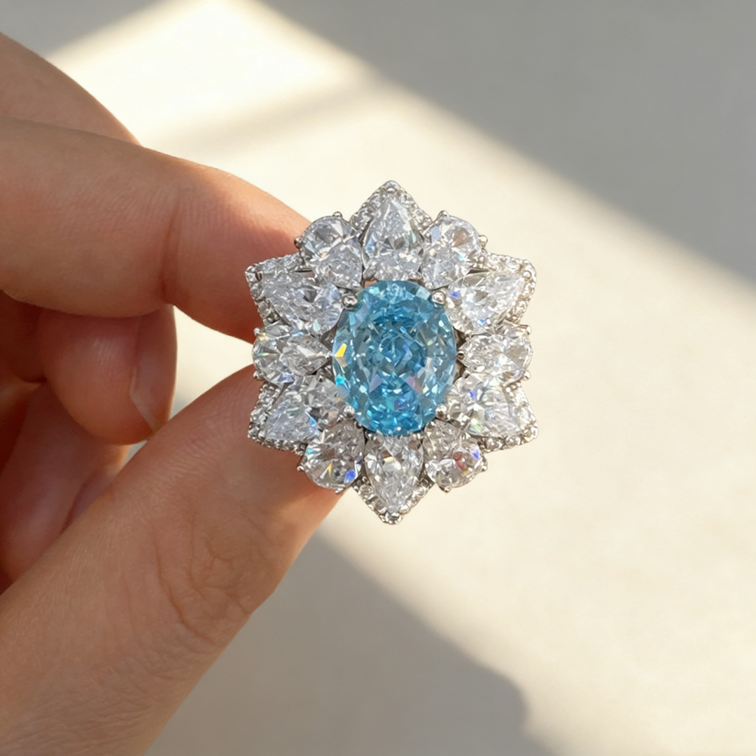 Ice Flower-Cut Diamond Ring