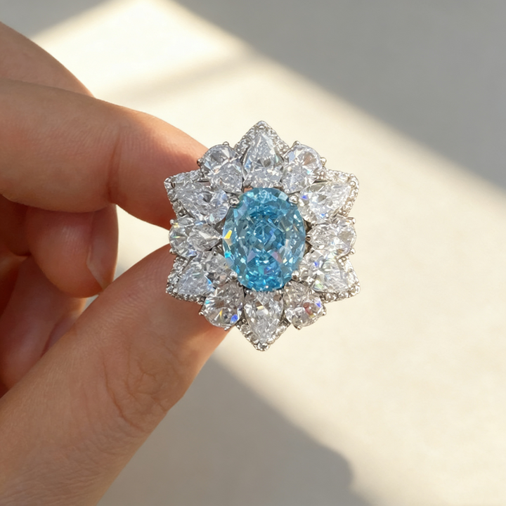 Ice Flower-Cut Diamond Ring