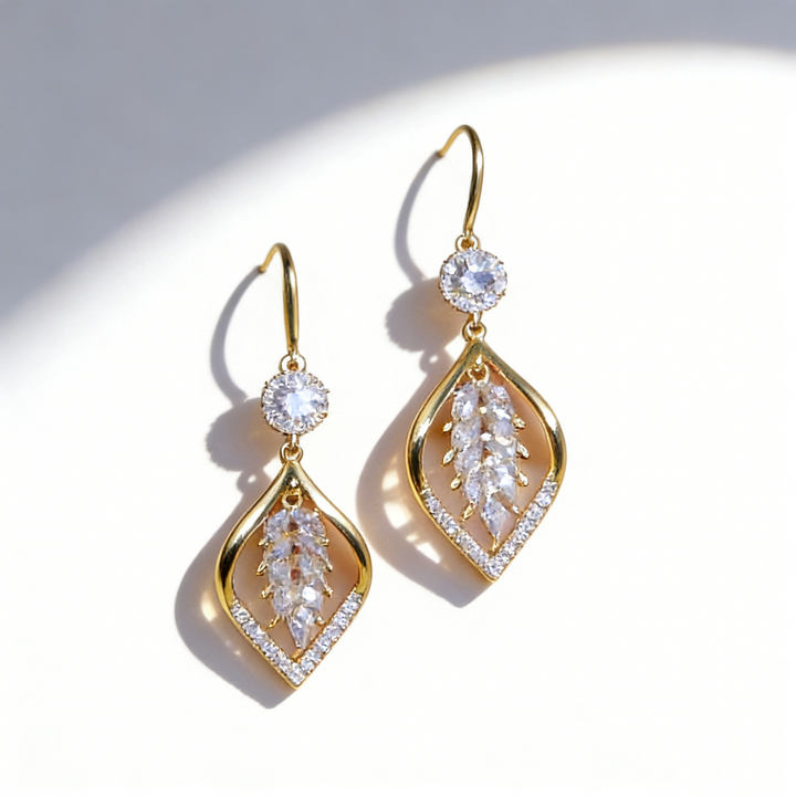 Elegant Leaf Pendant Earrings