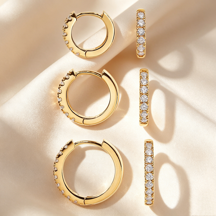 Timeless Pavé Hoop Earring Set