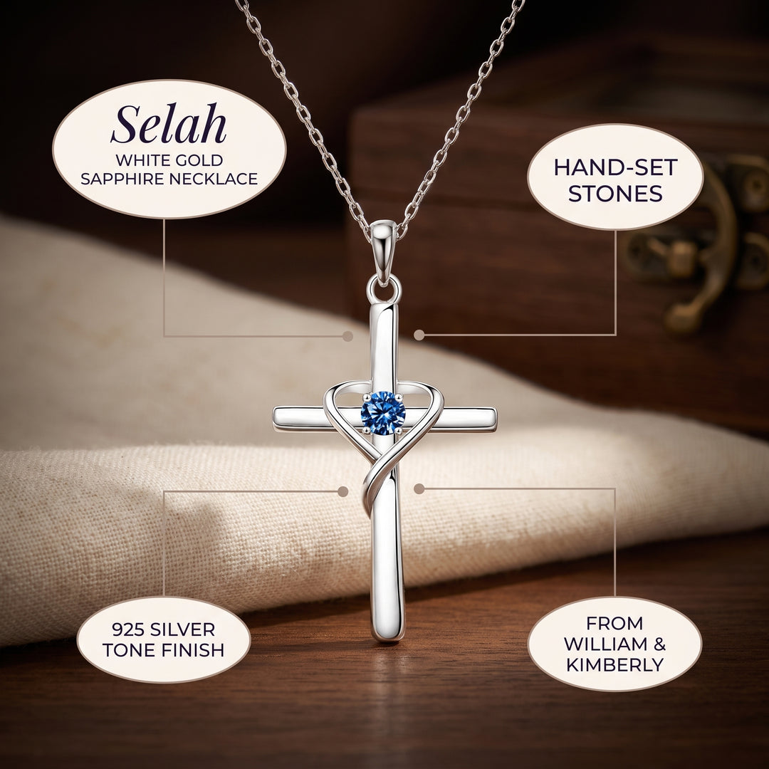 sapphire-cross-necklace-white-gold C