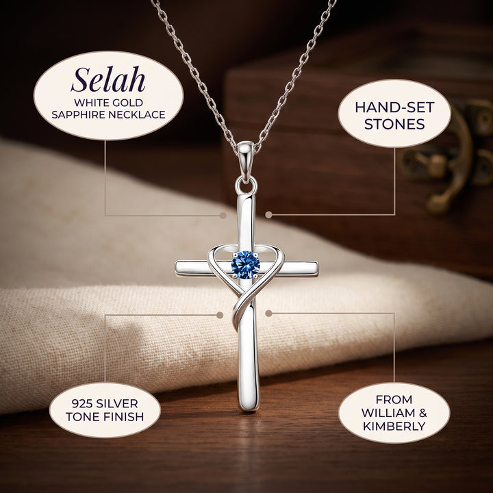sapphire-cross-necklace-white-gold C