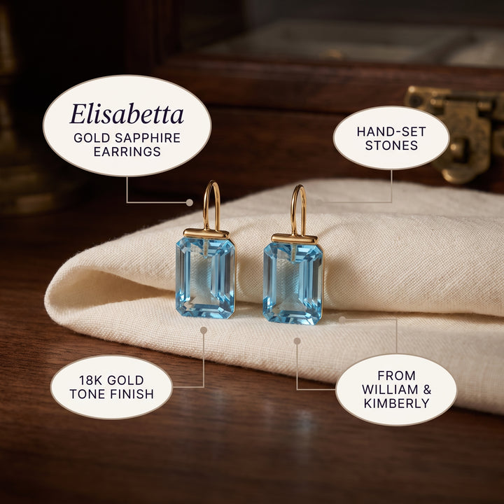 vintage-rectangular-blue-glass-earrings C