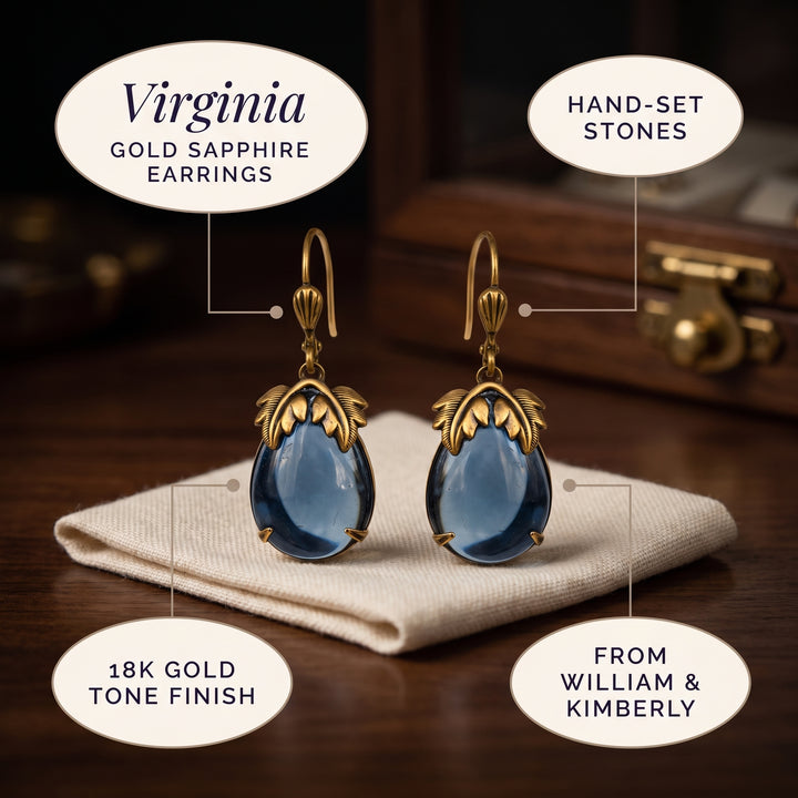 vintage-blaue-kristalltropfen-gold-ohrringe C