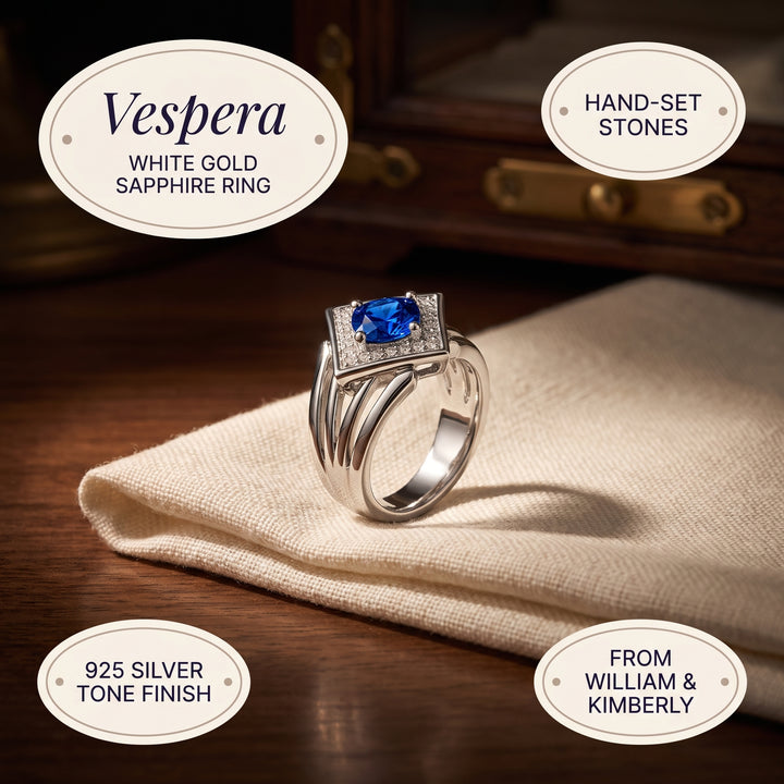 silver-sapphire-star-ring C
