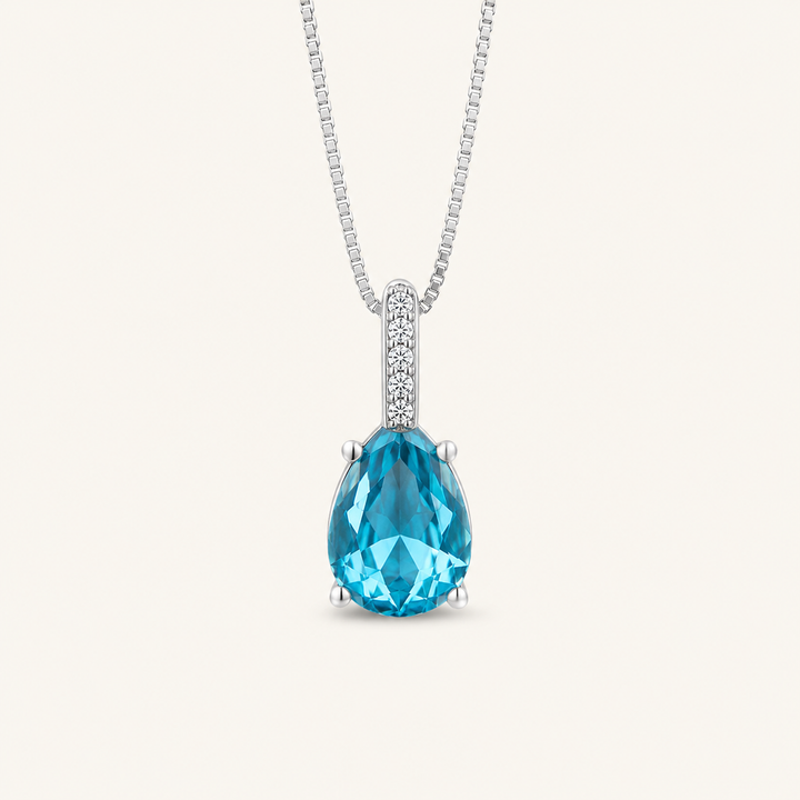 Quilla White Gold Sapphire Necklace