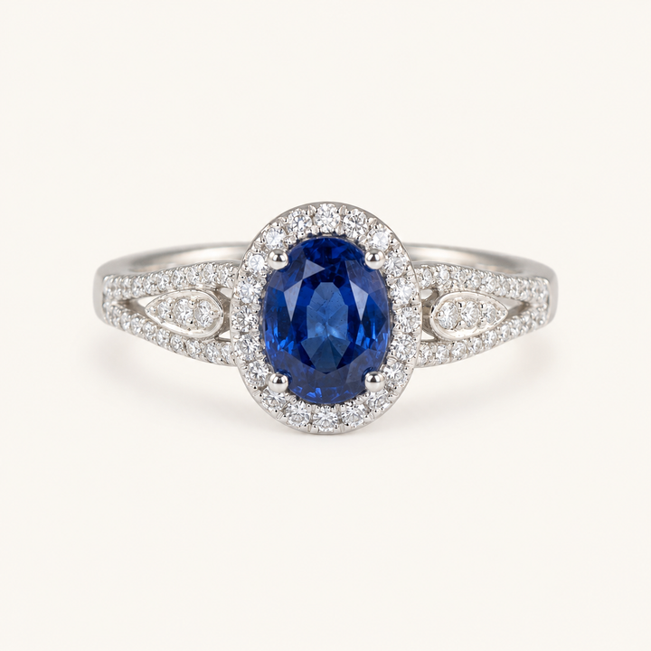 Leonora White Gold Sapphire Ring